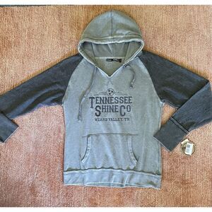 Basix of America Hoodie Tennessee Shine Co Gray Pullover Sweatshirt XXL New